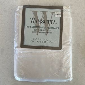 Two standard/Queen pillowcases, white